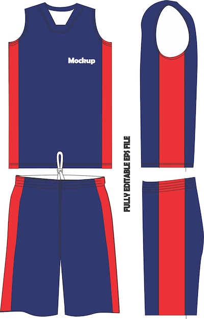 Basketbaluniform Jersey Shorts Mock ups