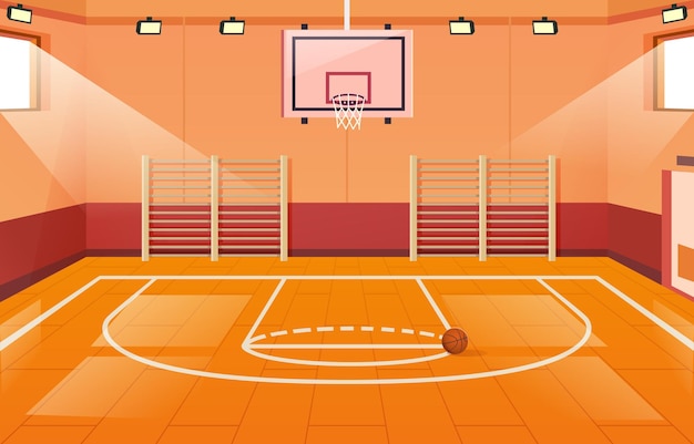 Basketbalveld Indoor Achtergrond