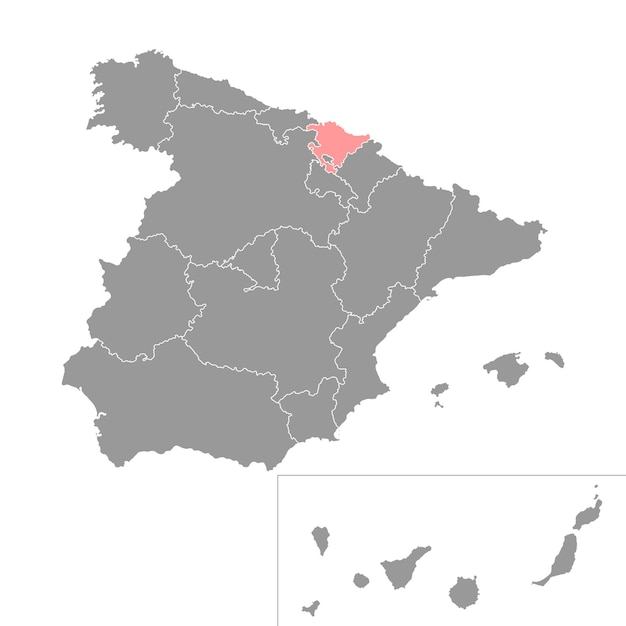 Basque map spain region vector illustration