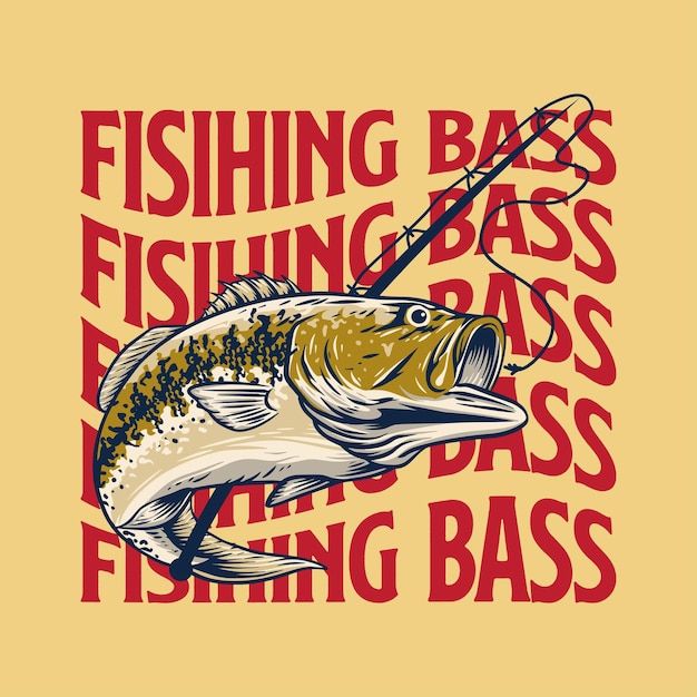 Bass fish vector art