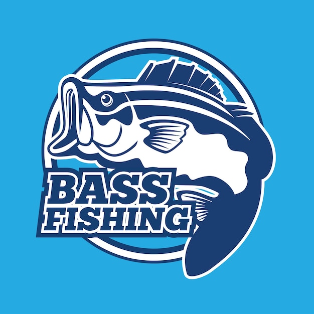 Bass Fishing Logo Design Kajak Fishing Design