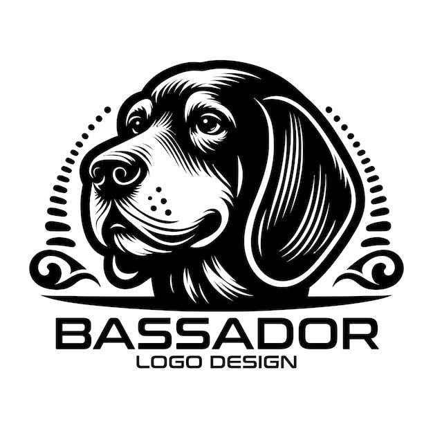 Vector bassador dog vector logo design