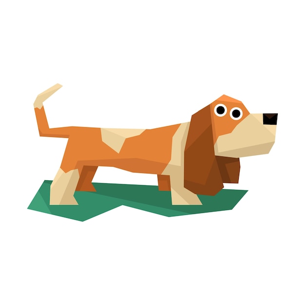 Vector basset hound dog