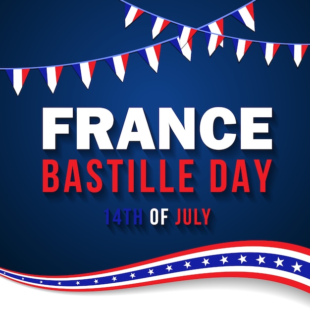 Vector bastille day 14th of july, vive la france, france celebrate