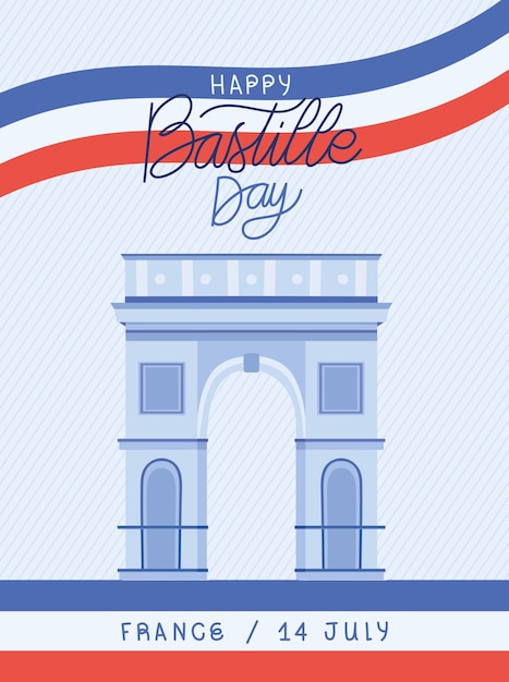 Vector bastille day cartel