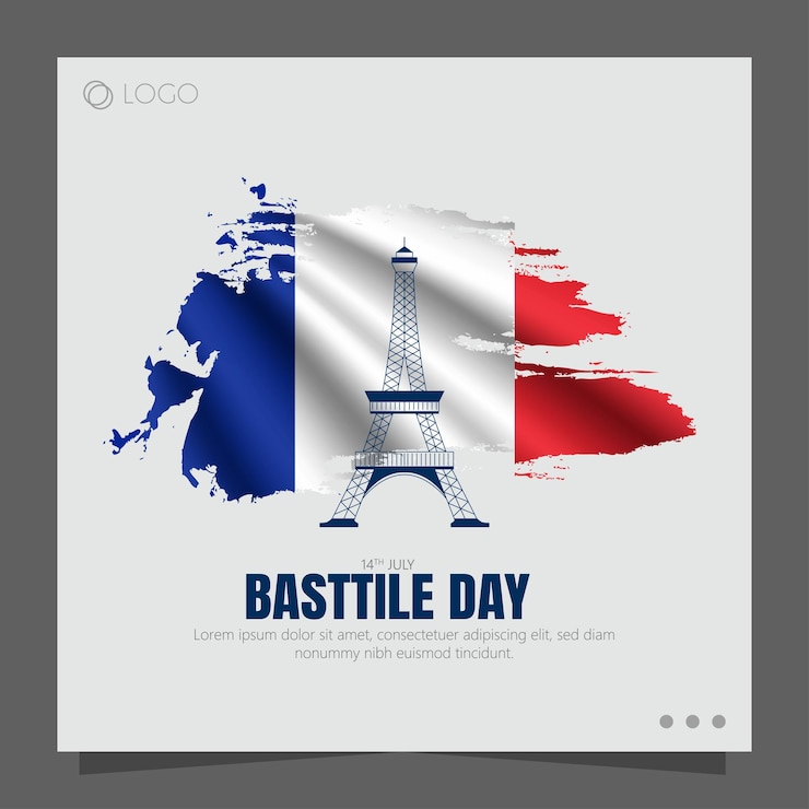 Vector bastille day celebrated on july 14th commemorates the french revolution