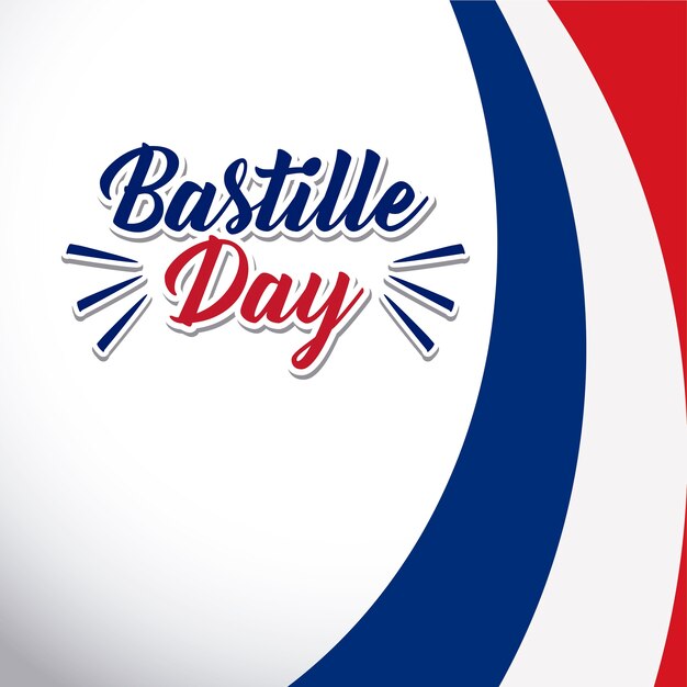 Vector bastille day design