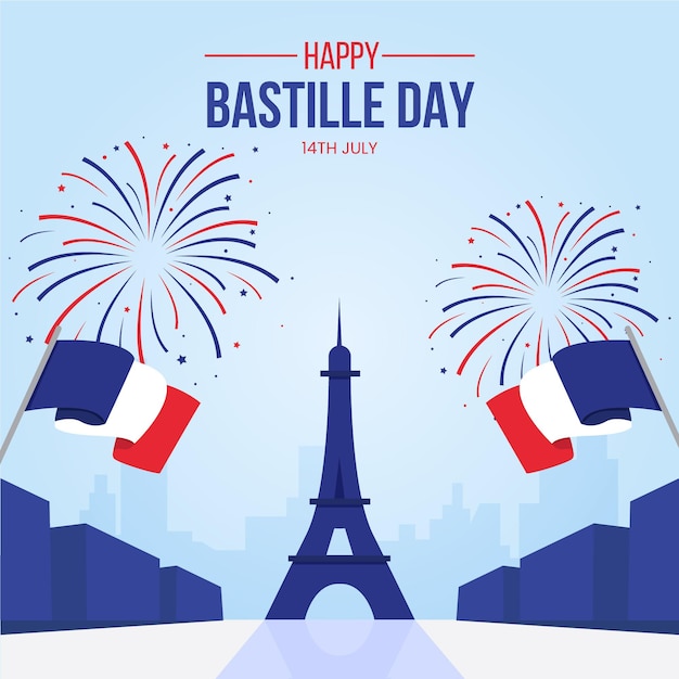 Vector bastille day event