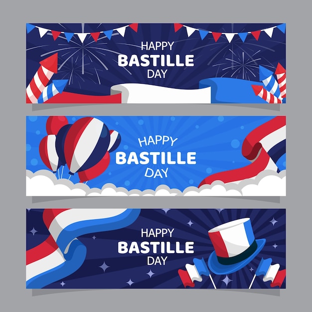Праздничное знамя Дня взятия Бастилии