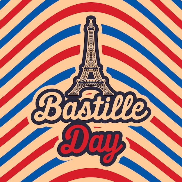 Vector bastille day illustration