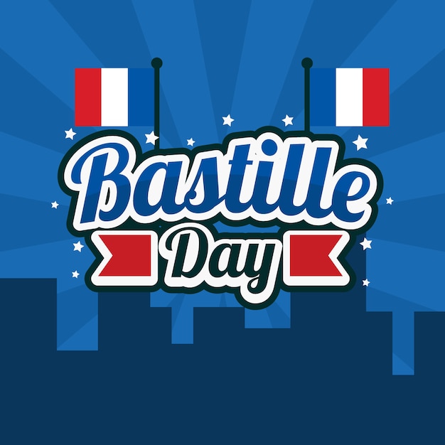 Vector bastille day illustration