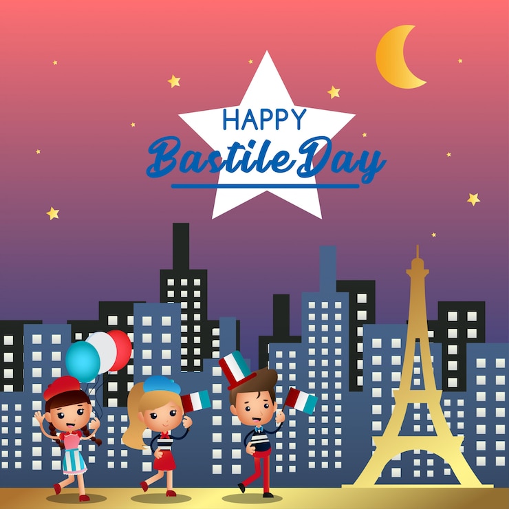 Vector bastille day illustration
