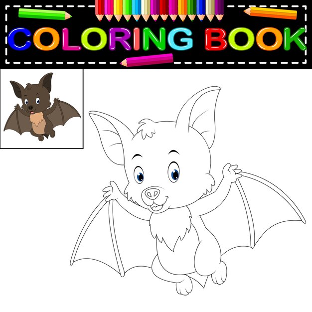 Libro da colorare pipistrello