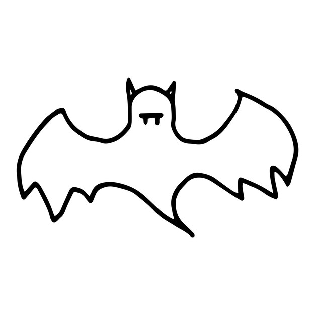 Pipistrello in stile doodle