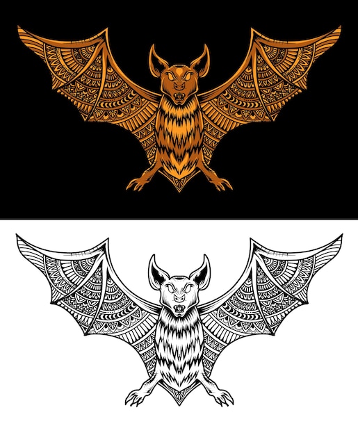 Vector bat engraving