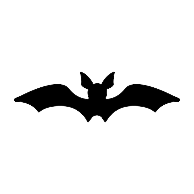 Vector bat in flat style on an isolated white backgroundvector silhouette of a bat