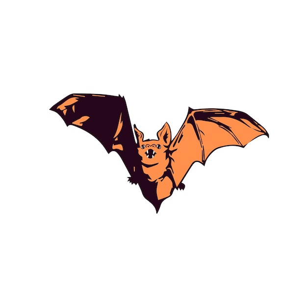 A bat flying in the air