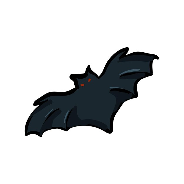 Vettore bat halloween doodle icon