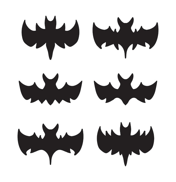 Bat halloween Illustration Set