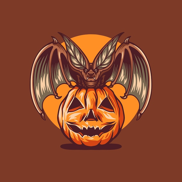 Vector bat halloween illustration