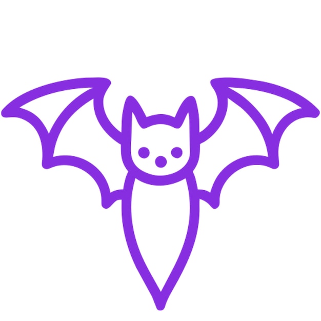 Vector bat icon outline