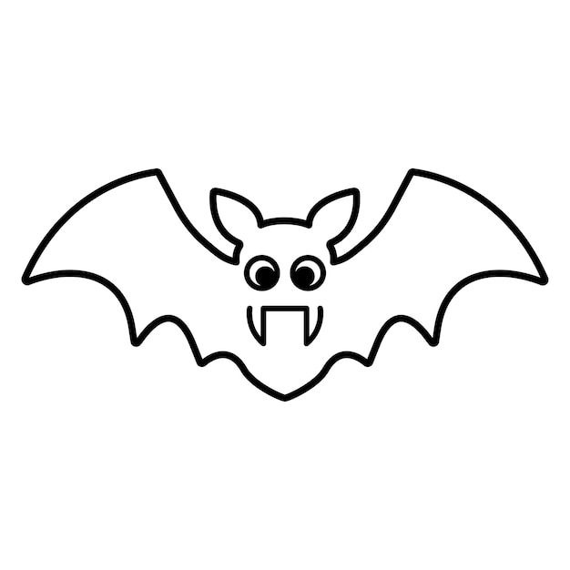 Bat icon vector on trendy design