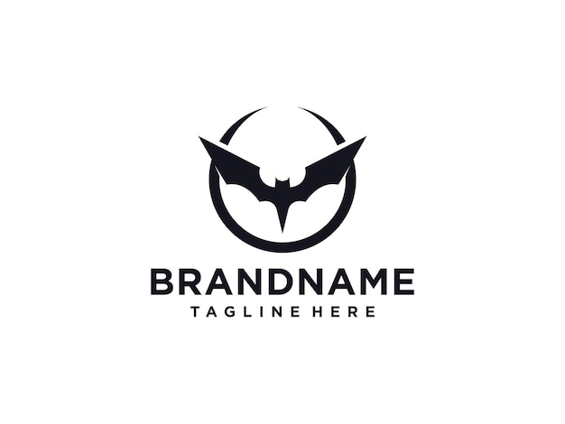 Bat logo animal and vector wings black halloween vampire gothic illustration design bat icon