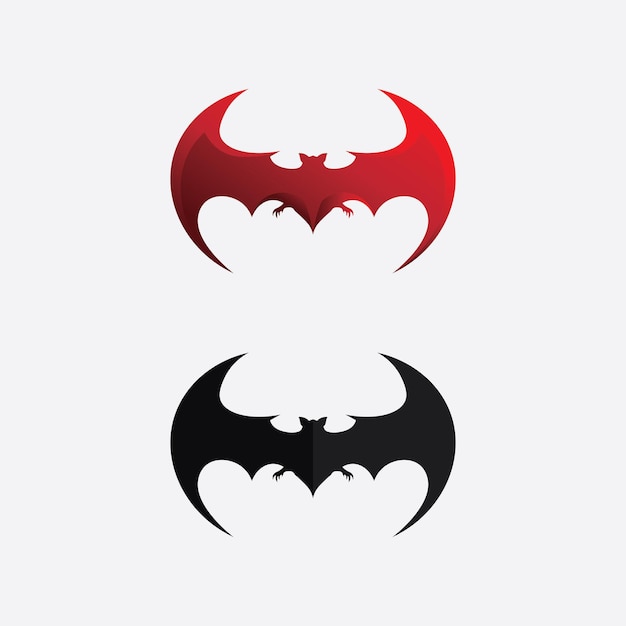 Logo pipistrello animale e vettore ali nero halloween vampiro illustrazione gotica design icona pipistrello