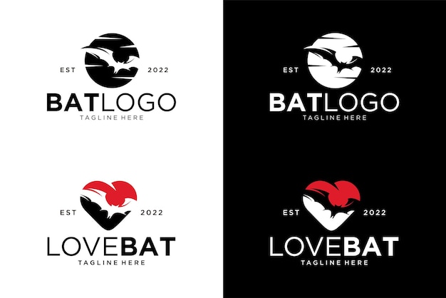 bat logo design template illustration