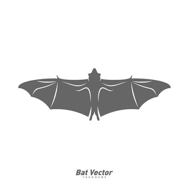 Bat logo vector template silhouette of bat design illustration