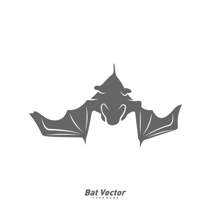 Vector bat logo vector template silhouette of bat design illustration