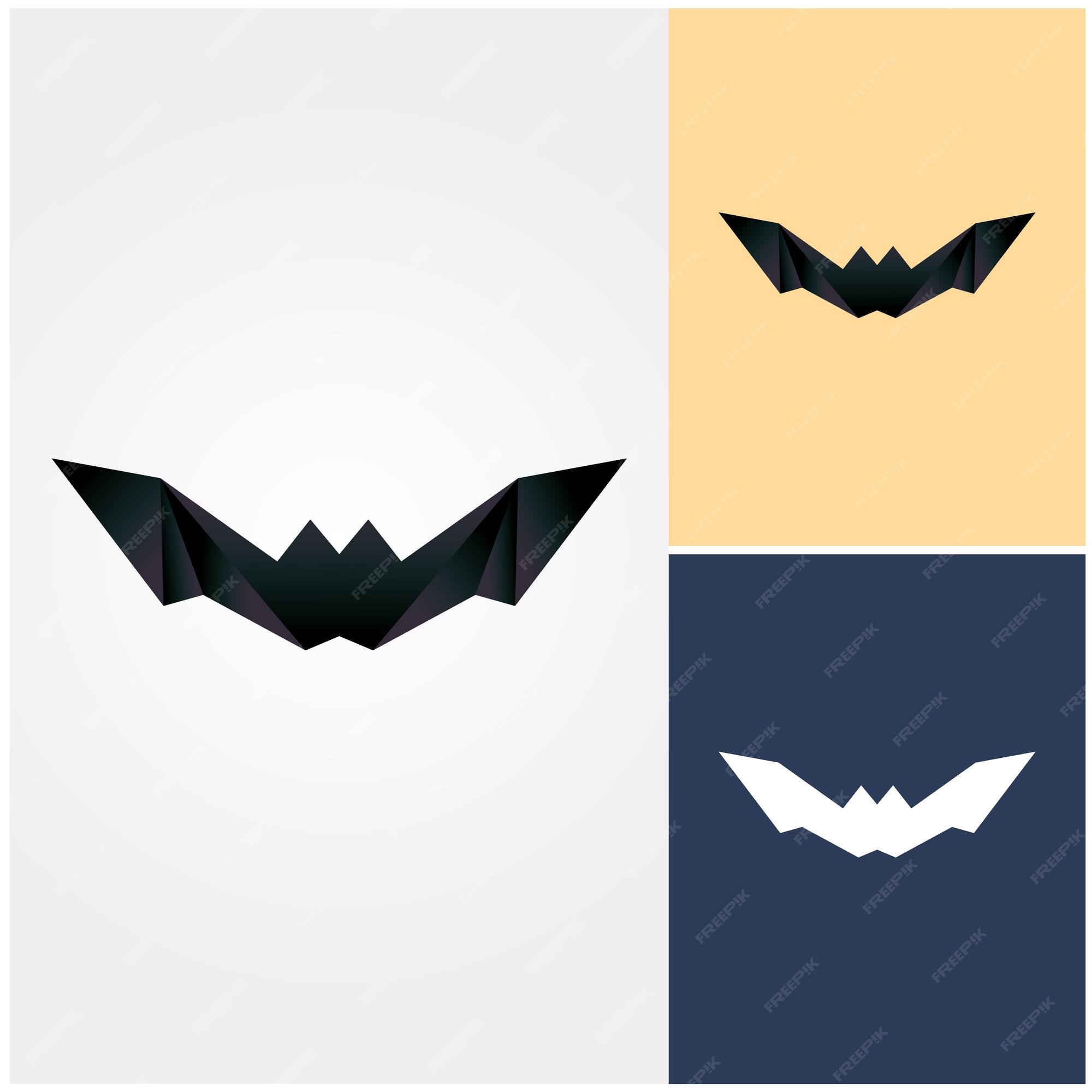 Premium Vector | A bat logo with the letter m on it