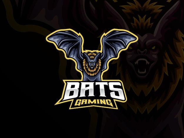 Bat mascot sport logo design