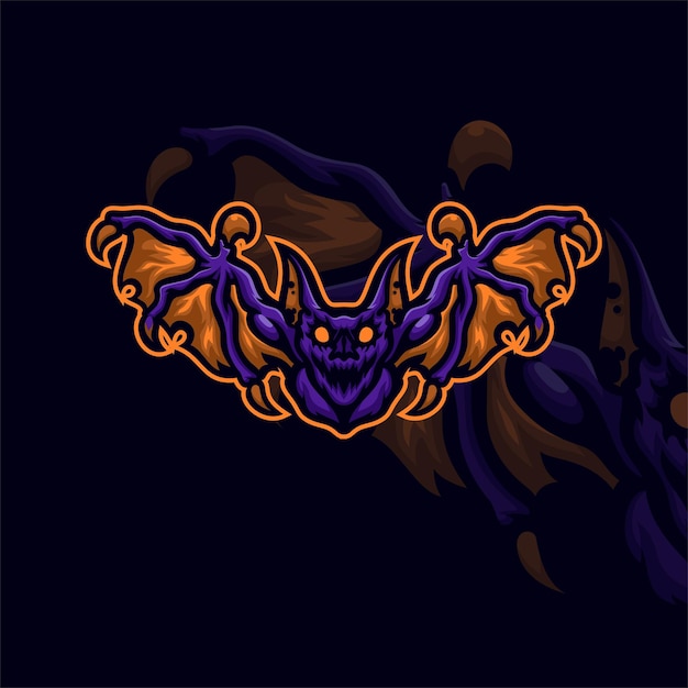 Bat masscot logo esport premium vector