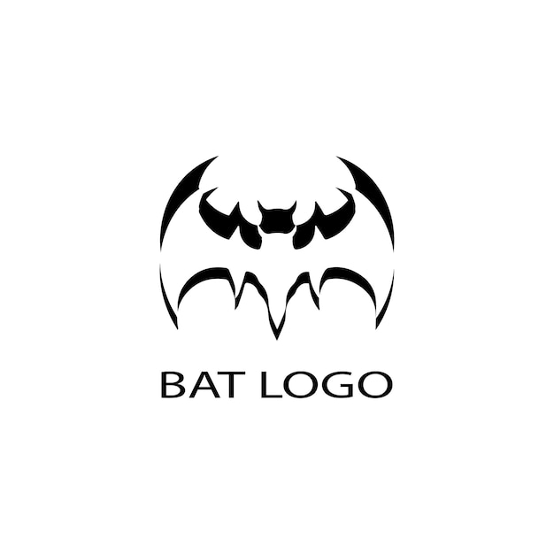 Bat open wings flying concept elements icon