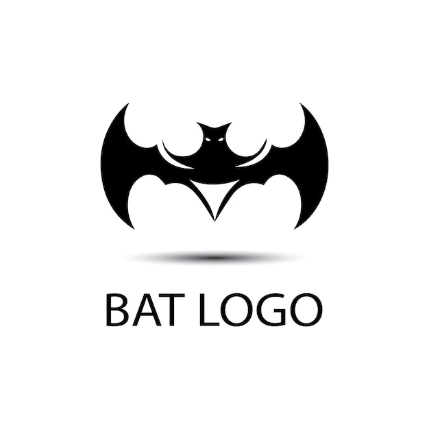 Bat open wings flying concept elements icon