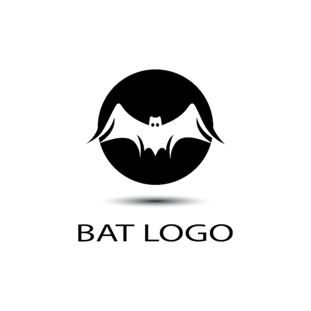 Vector bat open wings flying concept elements icon