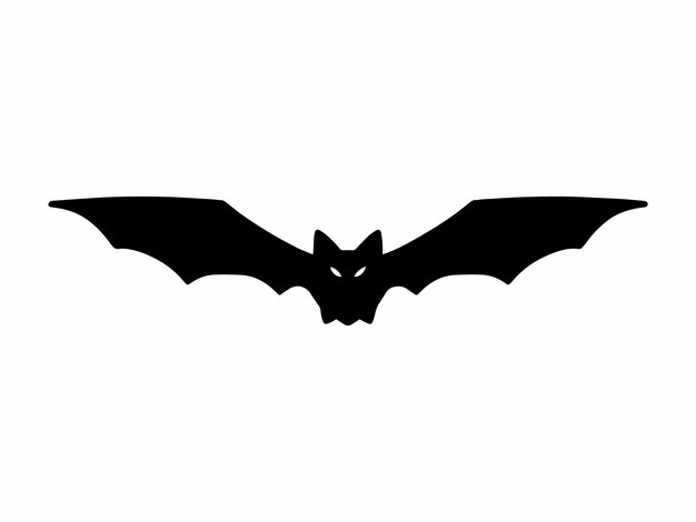 Bat silhouette halloween illustration