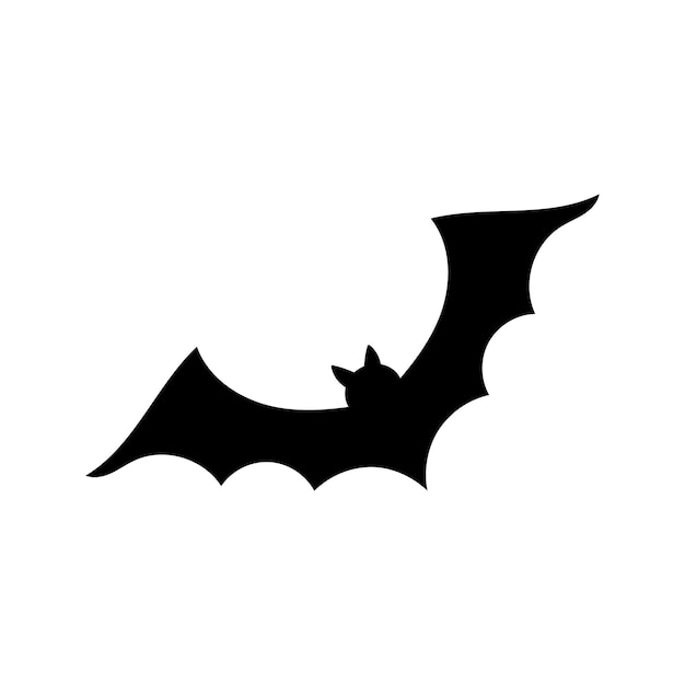 벡터 흰색 배경에 고립 된 박쥐 실루엣 할로윈 실루엣 cricut 디자인, 장식에 대 한 검은 박쥐.