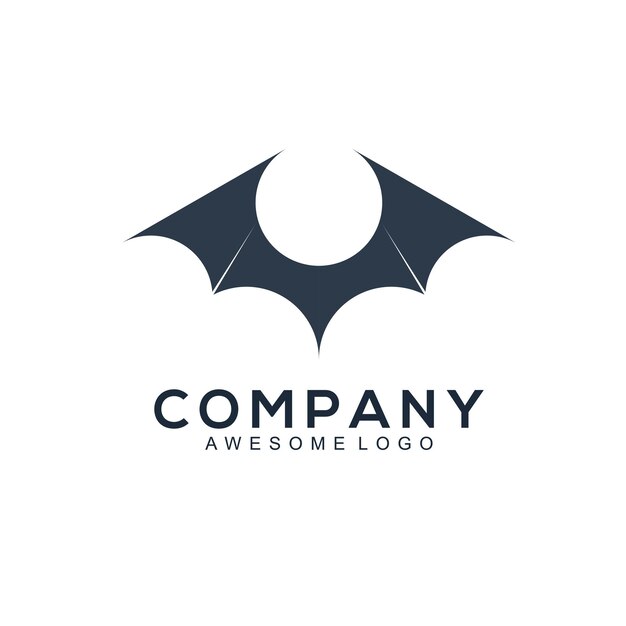 Vector bat silhouette logo template