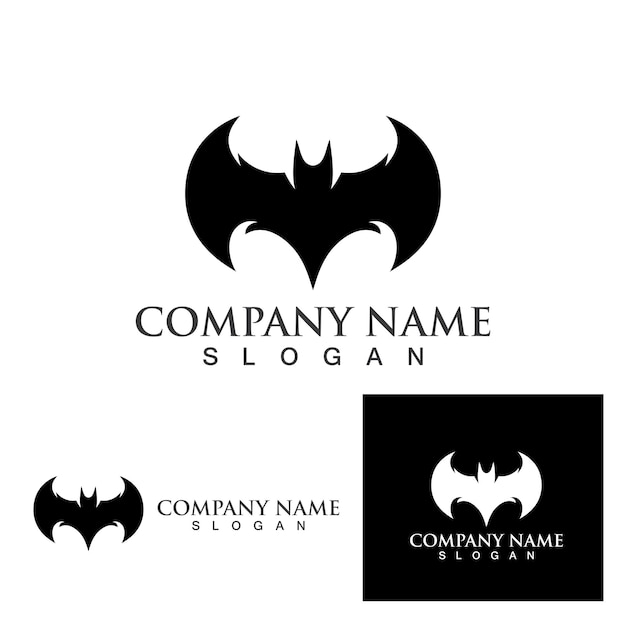 Bat vector icon logo template illustration design