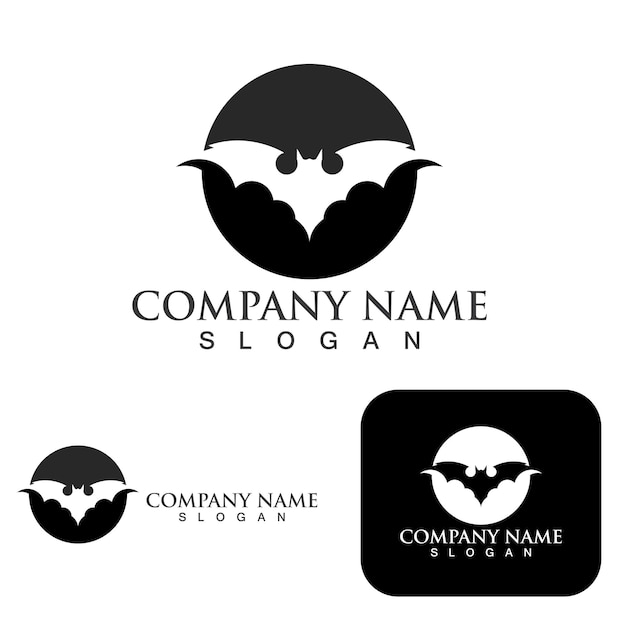 Bat vector icon logo template illustration design