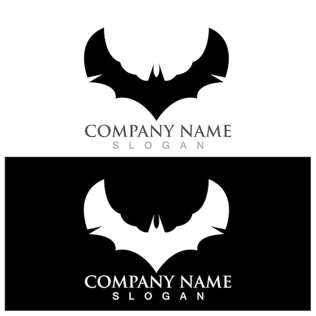 Bat vector icon logo template