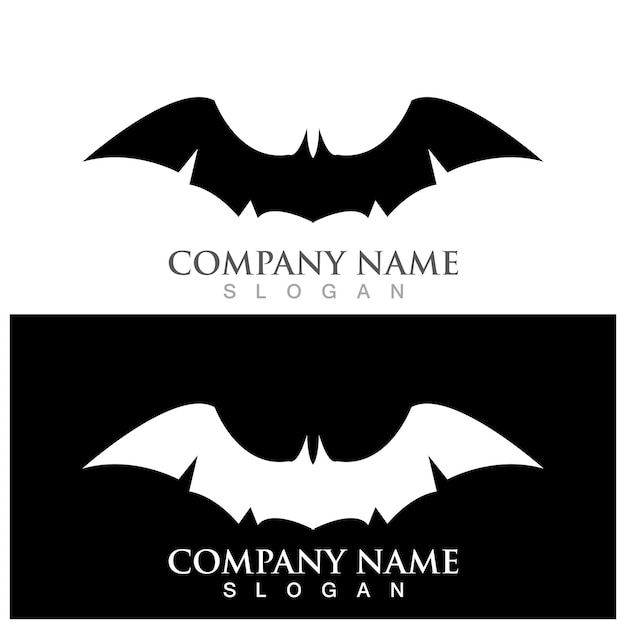 Bat vector icon logo template