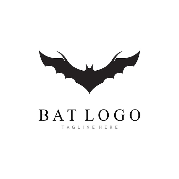 Bat vector icon logo template