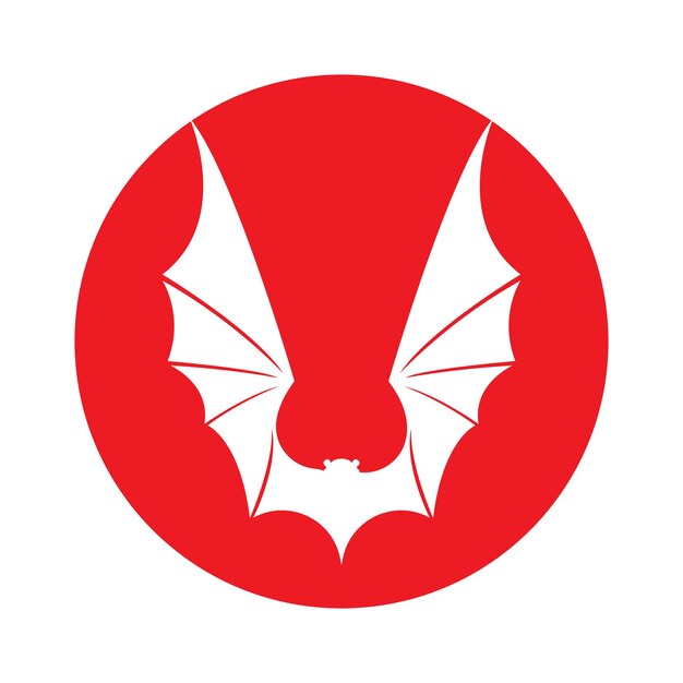 Modello di logo icona vettore pipistrello