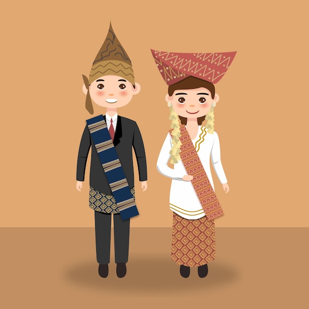 Batak Bride and groom on their wedding ceremony