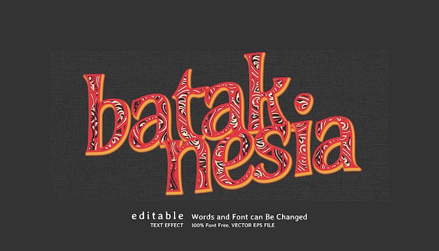 Bataknesia Luxury ethnic Text Effect