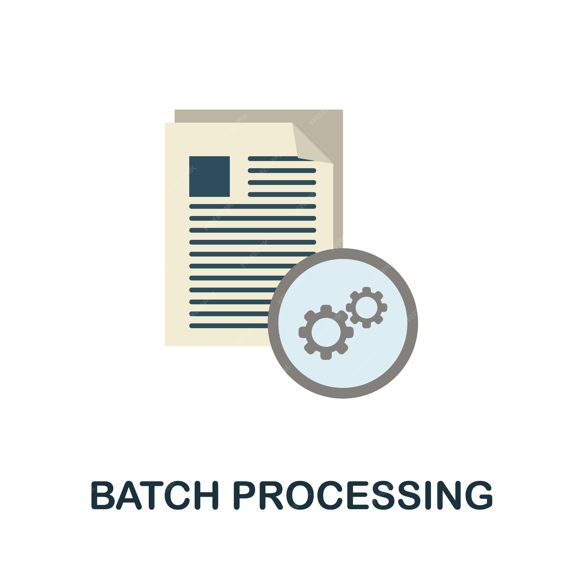 Premium Vector Batch Processing icon Flat sign element from data