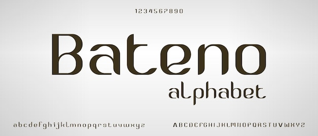 Bateno luxury and elegant alphabet display vector font